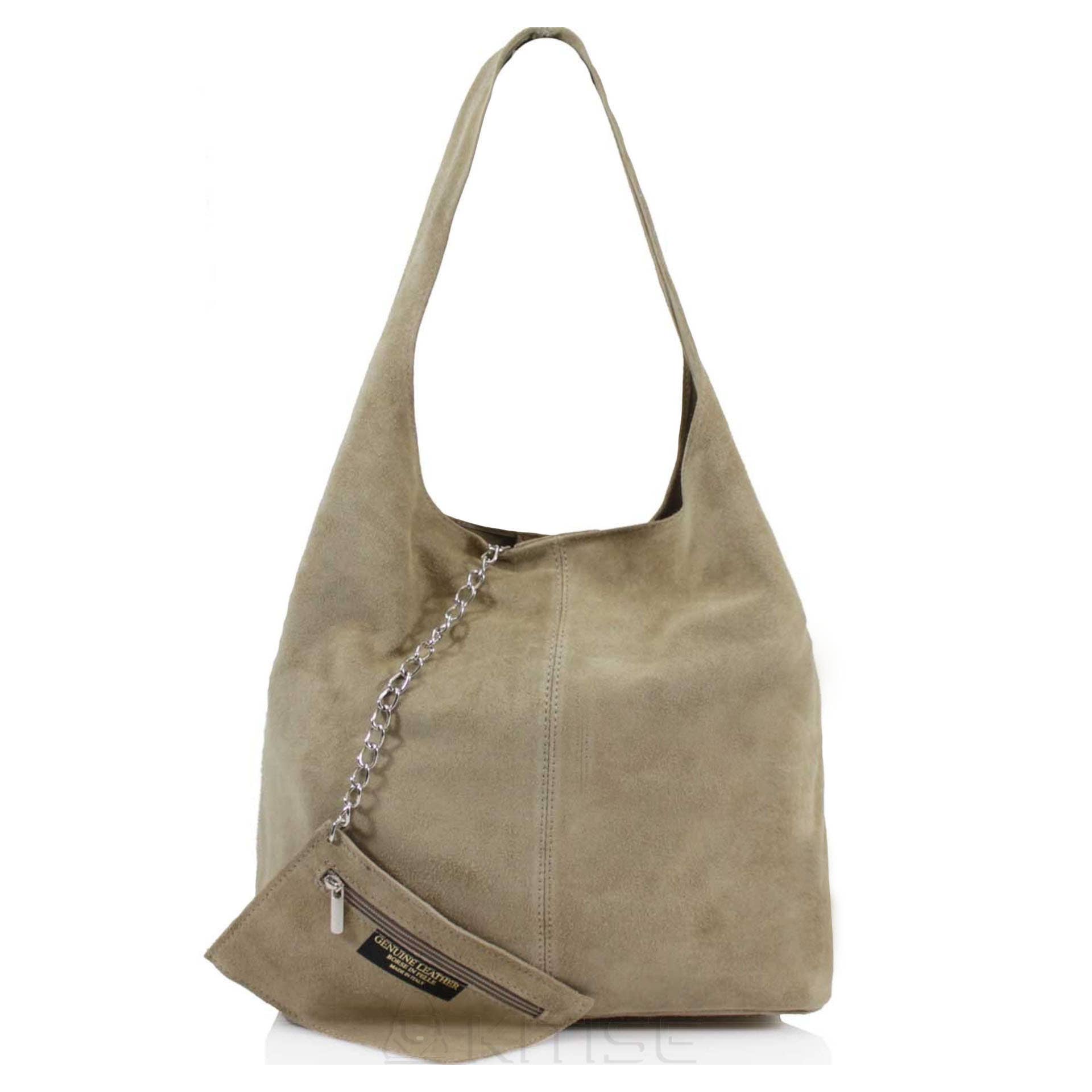 Ellas Trading - Wholesale Tote Bag - Women's - Genuine Italian Suede Large Tote Bag with Purse13
