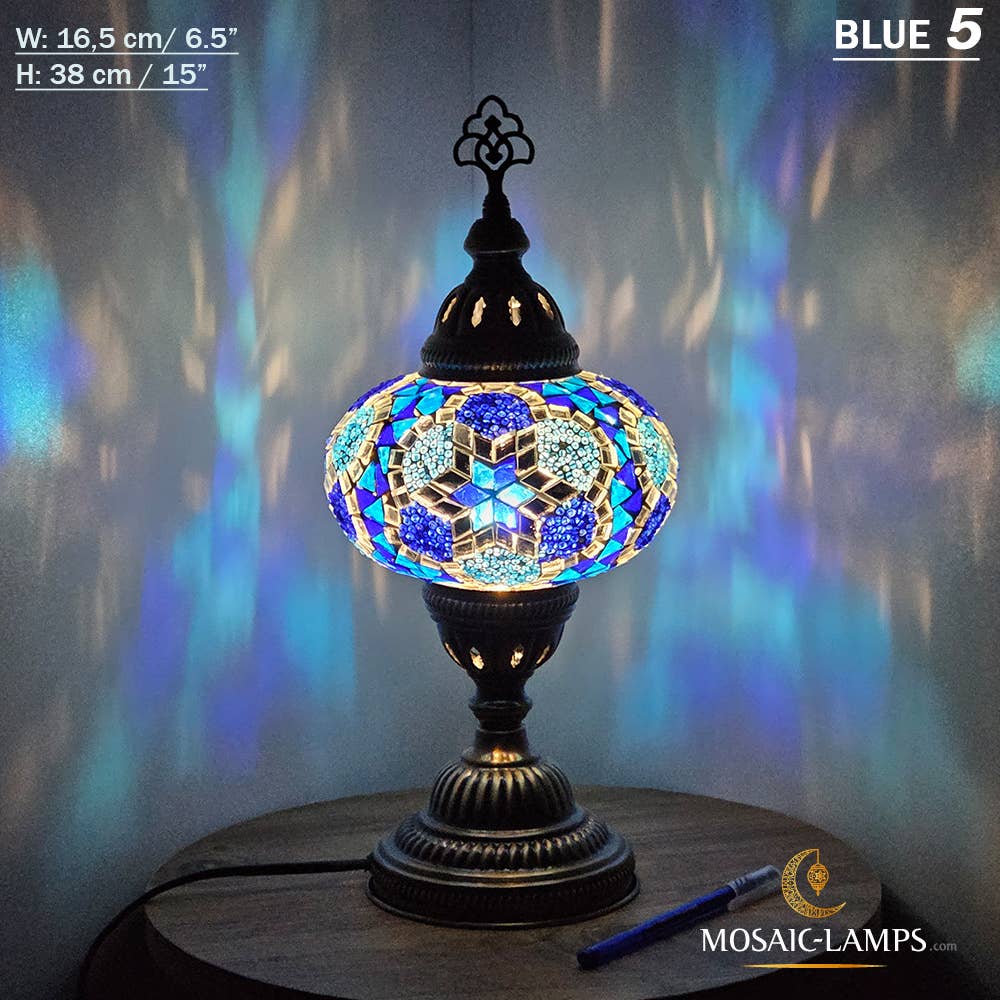 Mosaic Lamps - Vendita all'ingrosso Lampada da scrivania/d'accento - Lampada da tavolo grande a globo con mosaico turco, Marrakec, oltre 10 colori8