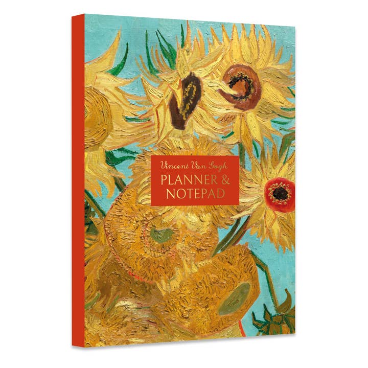 Planificador y Bloc de Notas A5 de Girasoles de Van Gogh con Notas Adhesivas para venta al por mayor de Robert Frederick Ltd