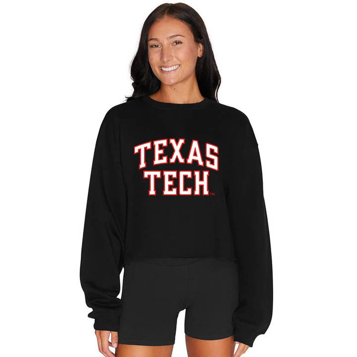 Texas Tech Black Crewneck for wholesale by Lojo Collegiate Apparel