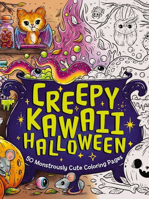 Creepy Kawaii Halloween: 50 Monstrously Cute Coloring Pages for wholesale by HarperCollins Focus