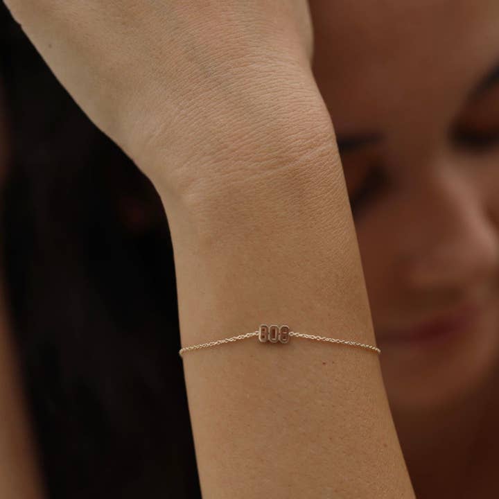 Pulsera 808 - Solid 14kt para venta al por mayor de Imi jewelry