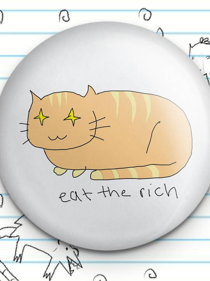 Tasto Eat the Rich da 1,25" per la vendita all'ingrosso da parte di Fautbarb