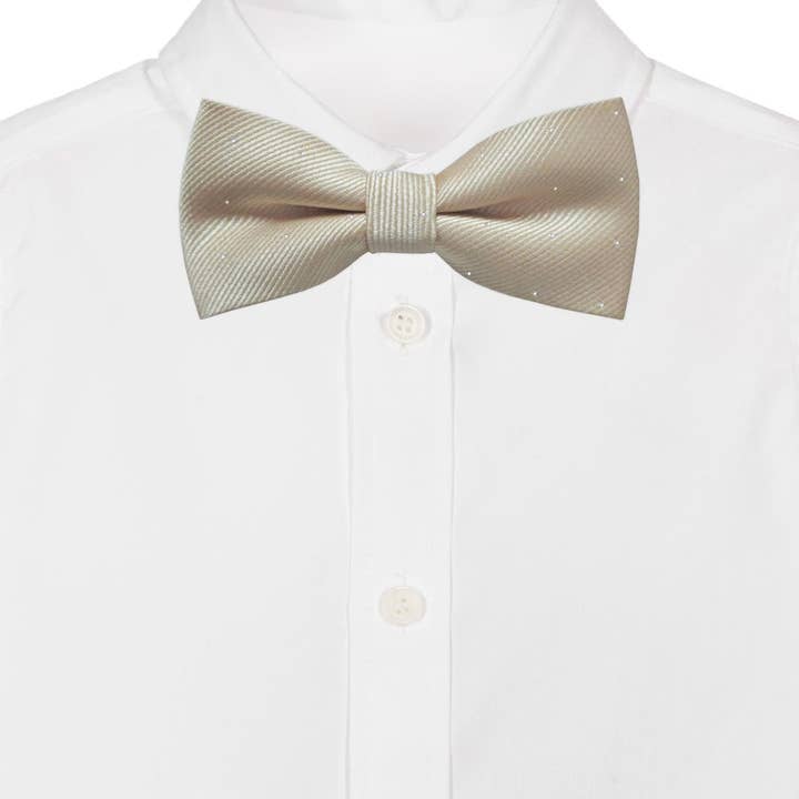 Josvil - Wholesale Bow Tie - Kids - CHILDREN'S BOW TIE CHAMPAGNE MICROTOPOS SILVER