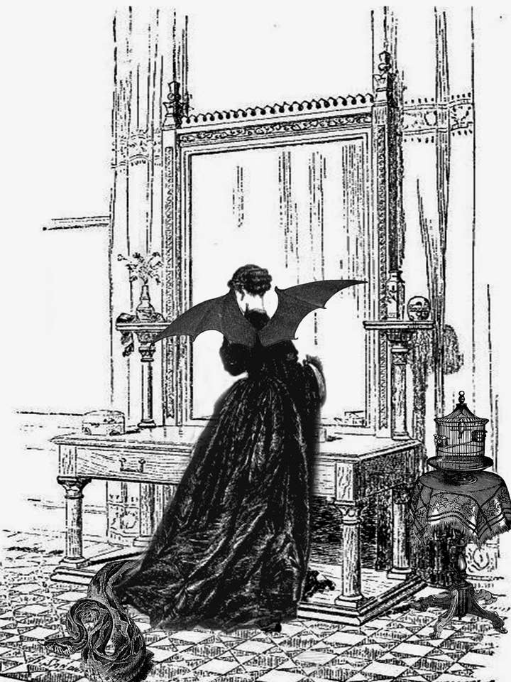 'House of Mirth II' Fine Art Print - Gothic, Victorian, Halloween for wholesale by Sarai Nissan