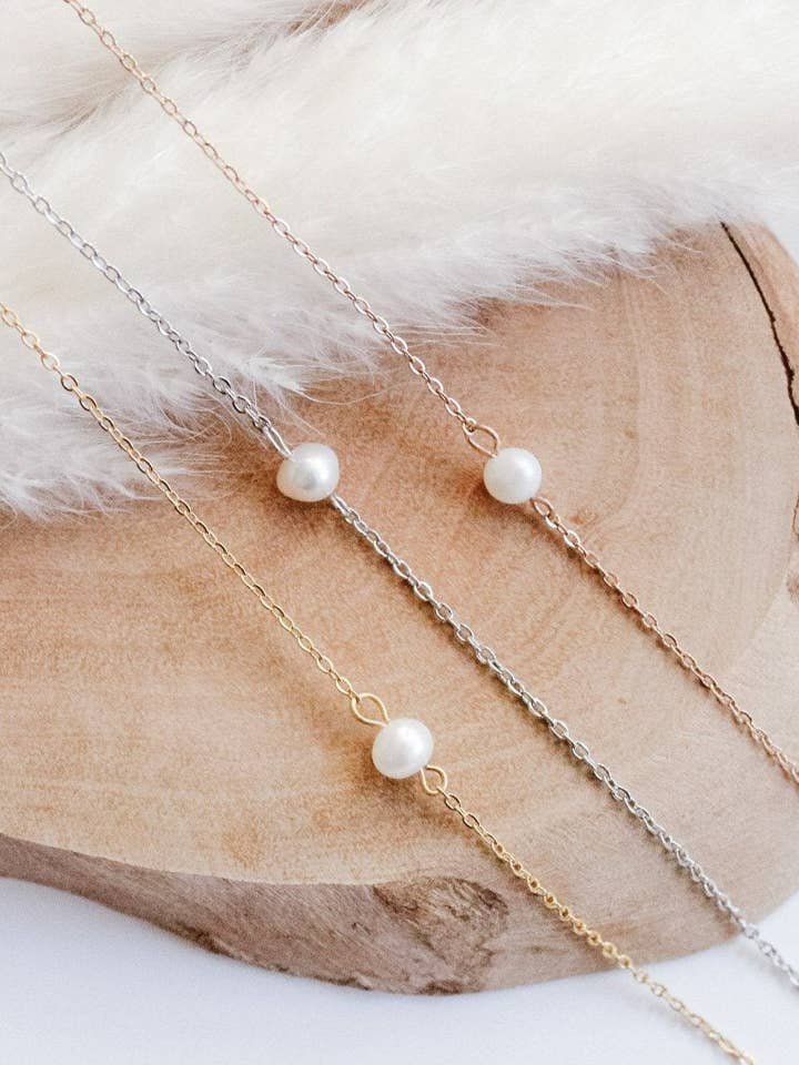 Pearl Accent Necklace for wholesale by Sweet Three Designs