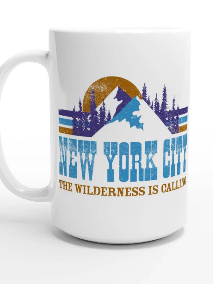 New York City Wilderness - Vit 15oz Keramisk Mugg för wholesale av Amp'd Apparel Company