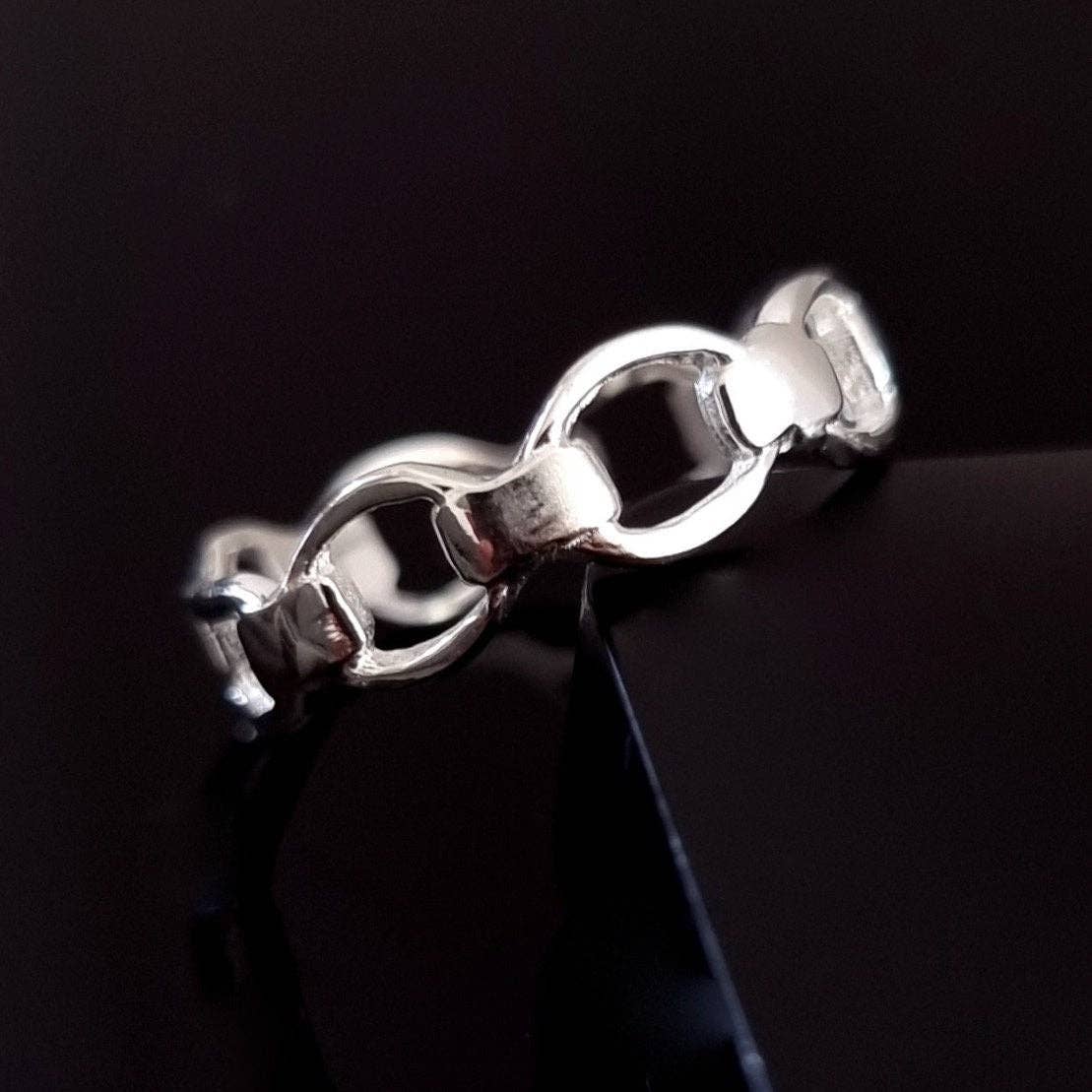 Mistry Gems – Anel de banda por atacado – Argola Equestre de Freio de Cavalo | Prata Esterlina 925, R20A3