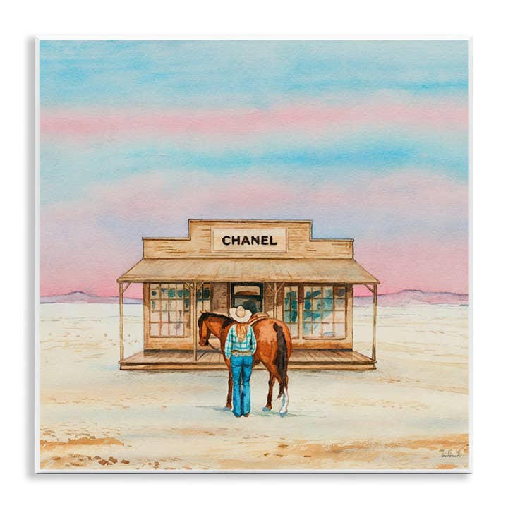 Stupell Industries - Wholesale Wall Sign - Glam Shopping in Desert - Unframed Wall Art