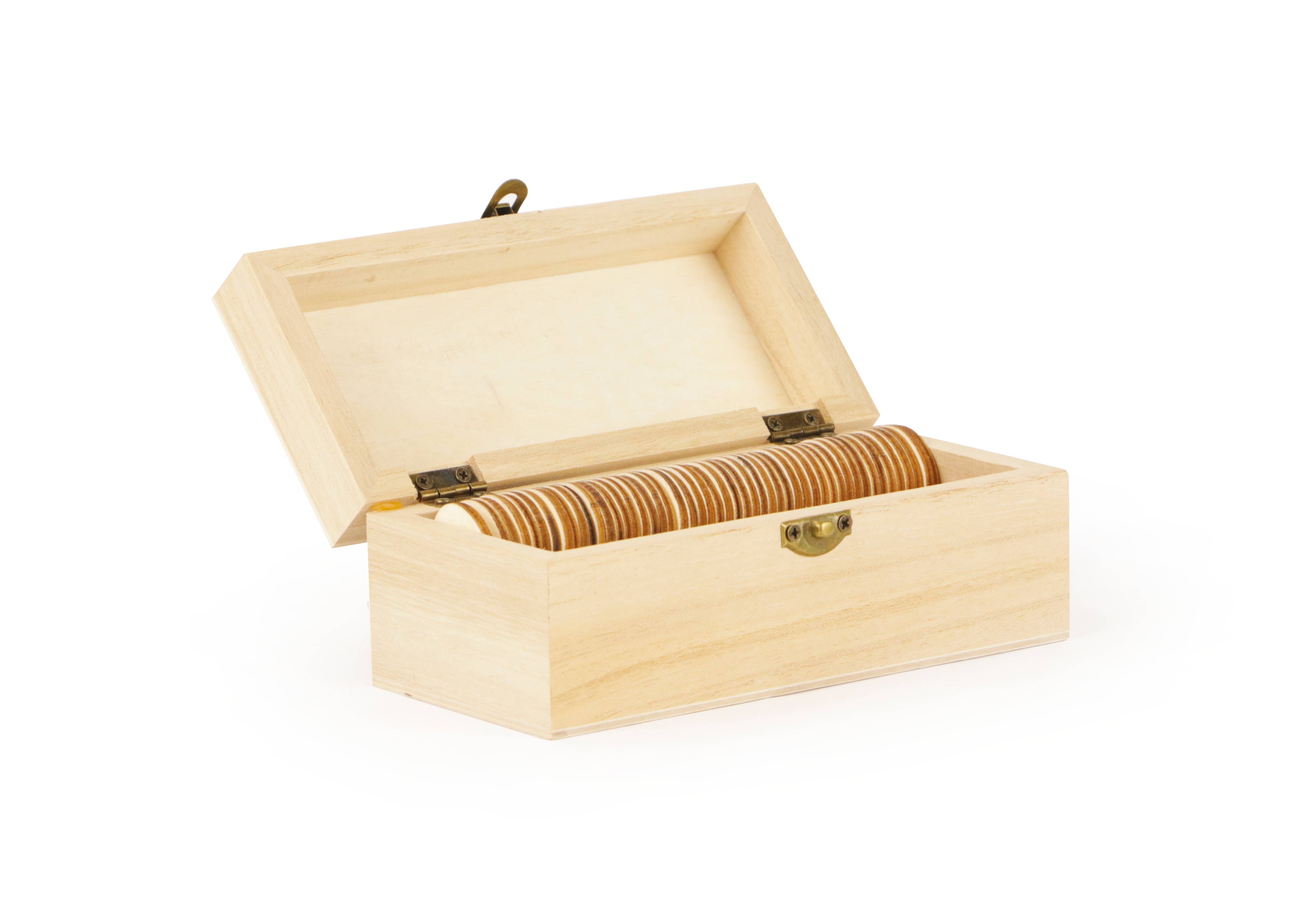 Graine Créative - Wholesale Ornament - MESSAGE BOX 50 WOODEN HEARTS 150x60x70mm1