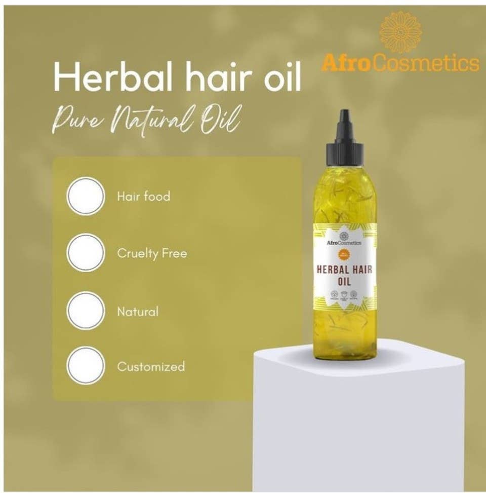AfroCosmetics & Culture - Wholesale Hair oil - Herbal Hair Growth Oil with Chebe Powder and Castor Oil