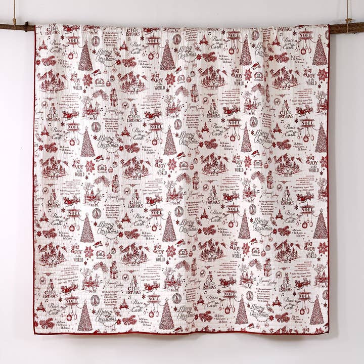 Red Yuletide Quilt Set for wholesale on Faire4