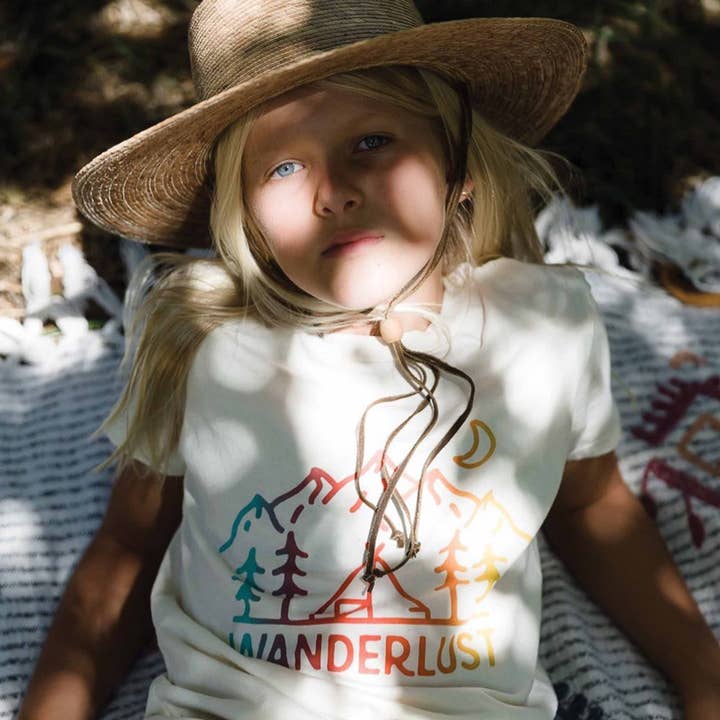 Wanderlust Kids Tee for wholesale by Rivet Apparel Co.