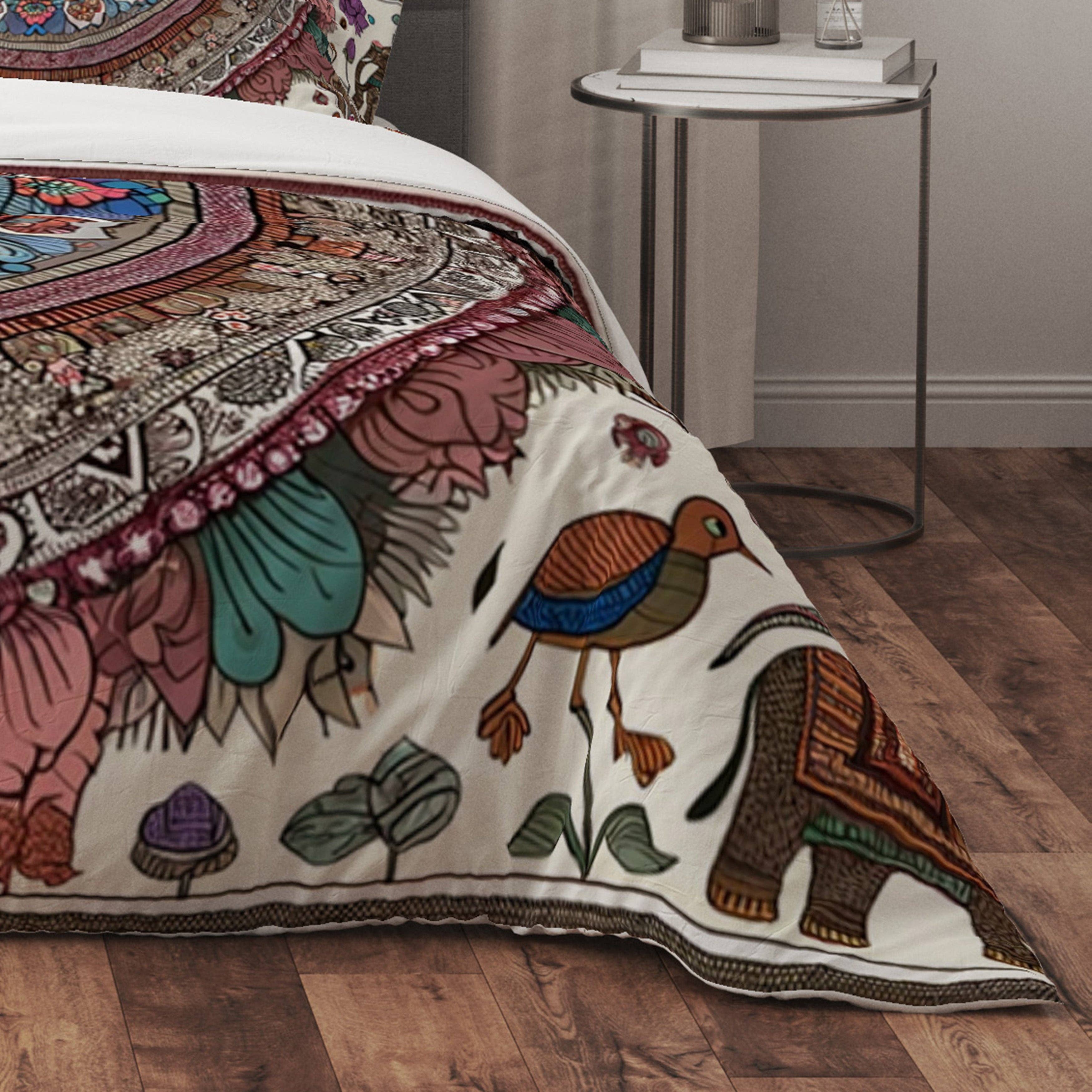 Adore India – wholesale Bedding set – MultiColour Elephant Mandala Reversible Quilt Cover Duvet Cover Set3