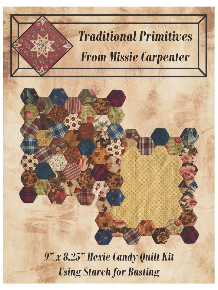 Hexie Candy EPP Pattern for wholesale by Traditional Primitives