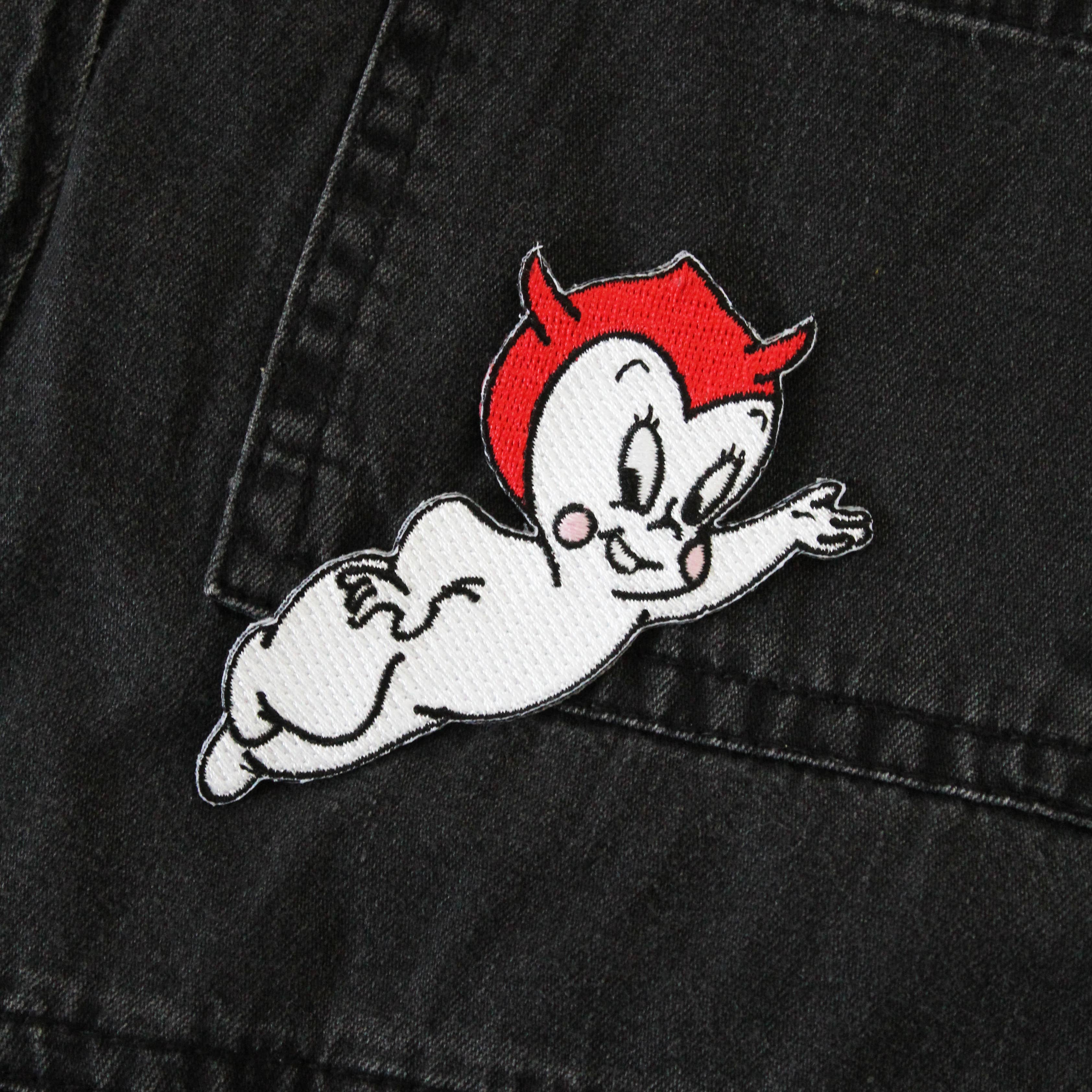Cousins Collective - Wholesale Patch - Casper Ghost Devil Halloween Embroidered Iron On Patch