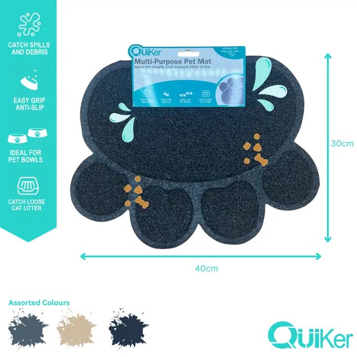 Quiker Pet Products β wholesale Pet food mat β Dog β Multi-Purpose Pet Place/Litter Mat - 18 Pack1