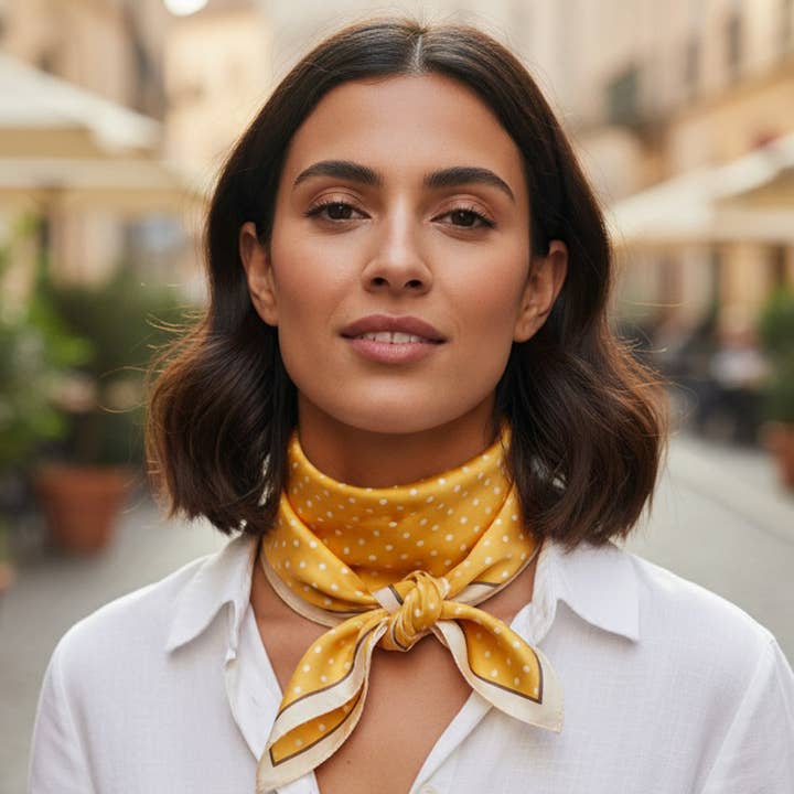 POLKA DOTS PRINT BANDANA, BS 0121 for wholesale by JOIA ACCESSORIES