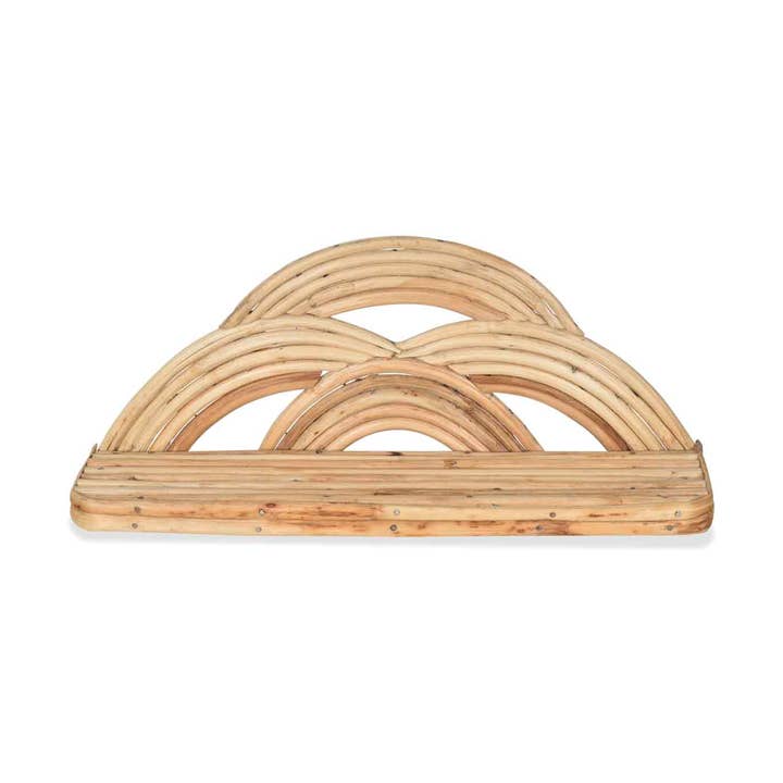 Multi-Arc Rattan Shelf L34 D9 H14 cm for wholesale by Opjet Paris