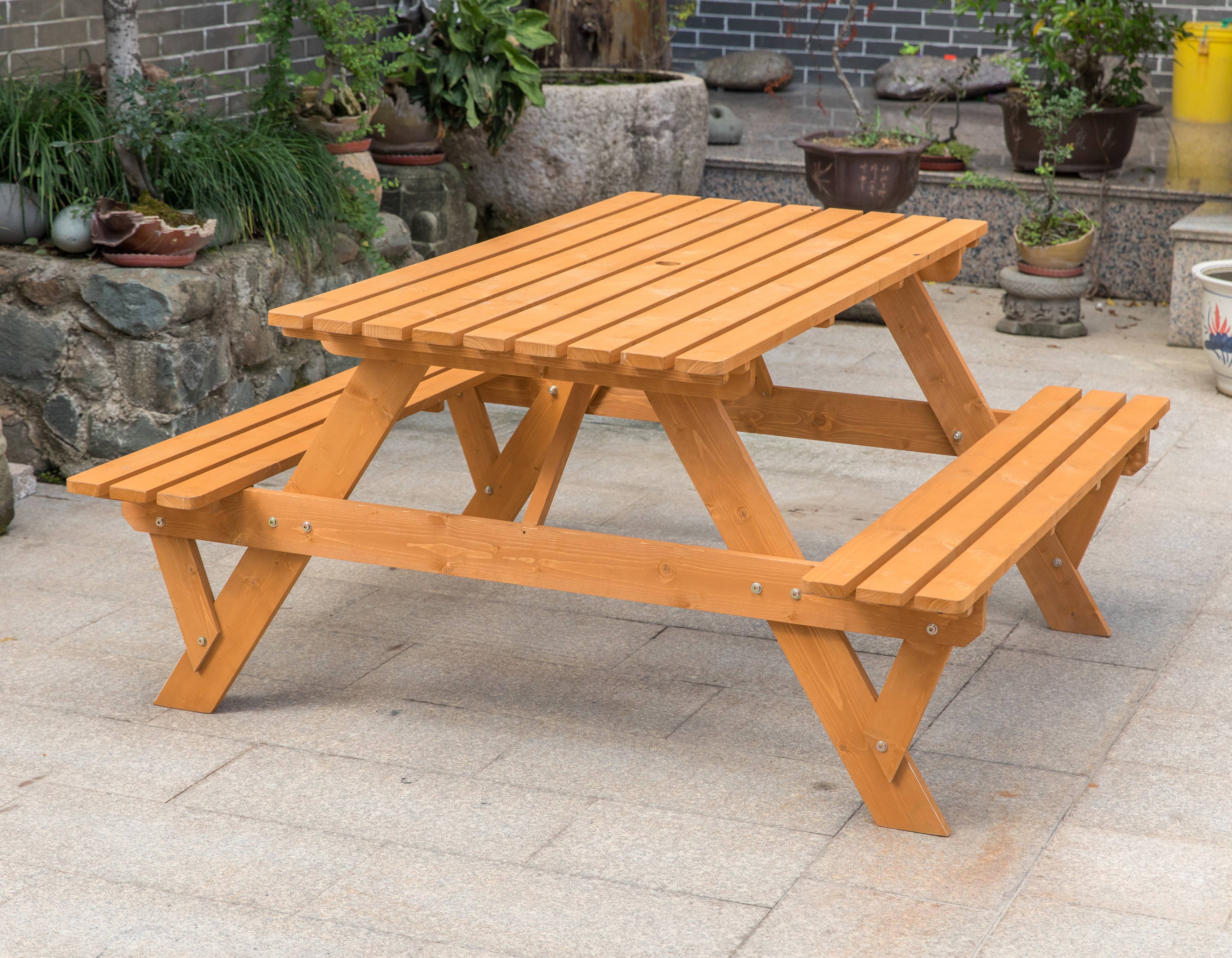 Quickway Imports - Wholesale Patio Table - A-Frame Outdoor Patio Deck Garden Picnic Table6