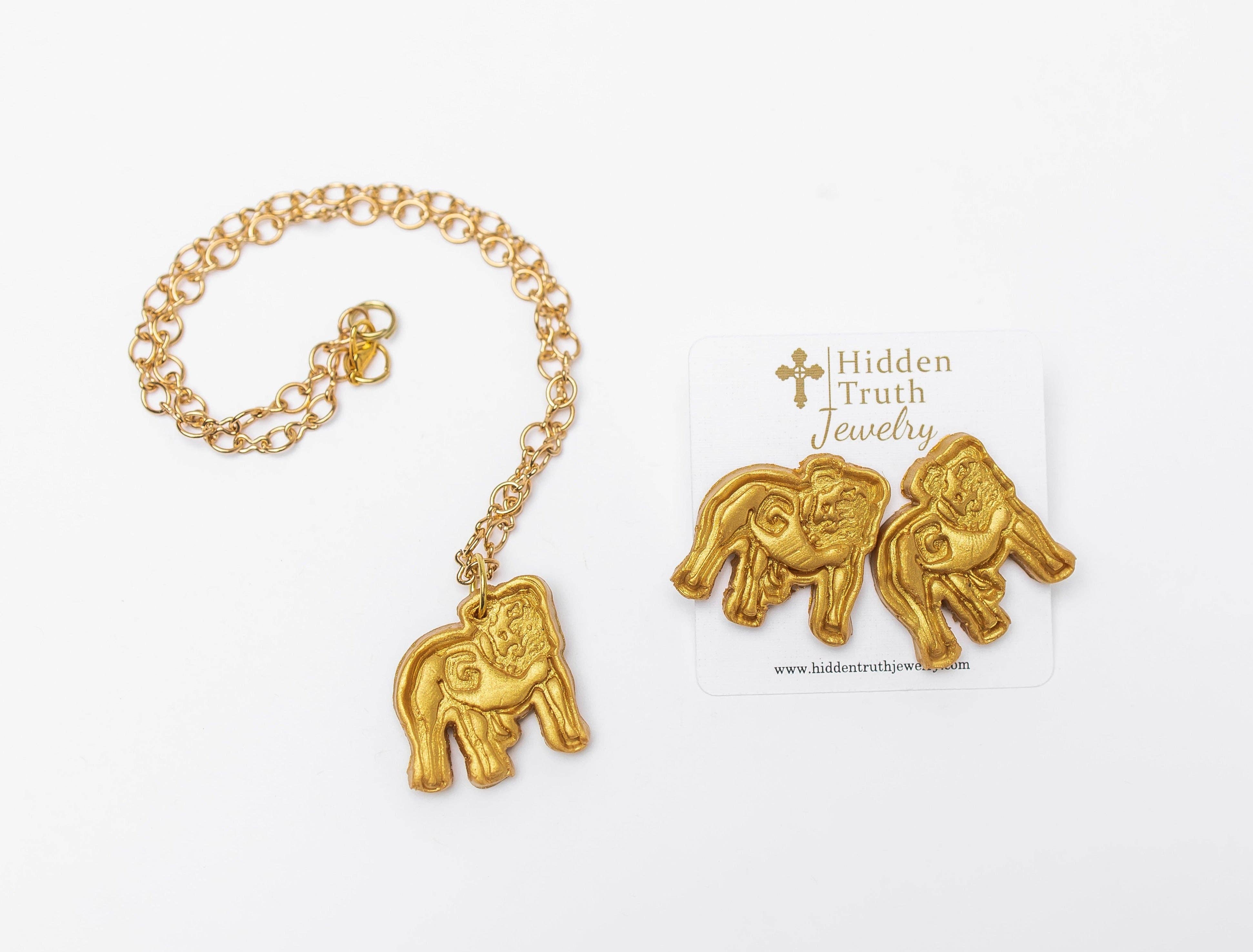 Hidden Truth Jewelry - Wholesale Pendant/Charm Necklace - Gold Plated Figure 8 Chain with Bulldog6