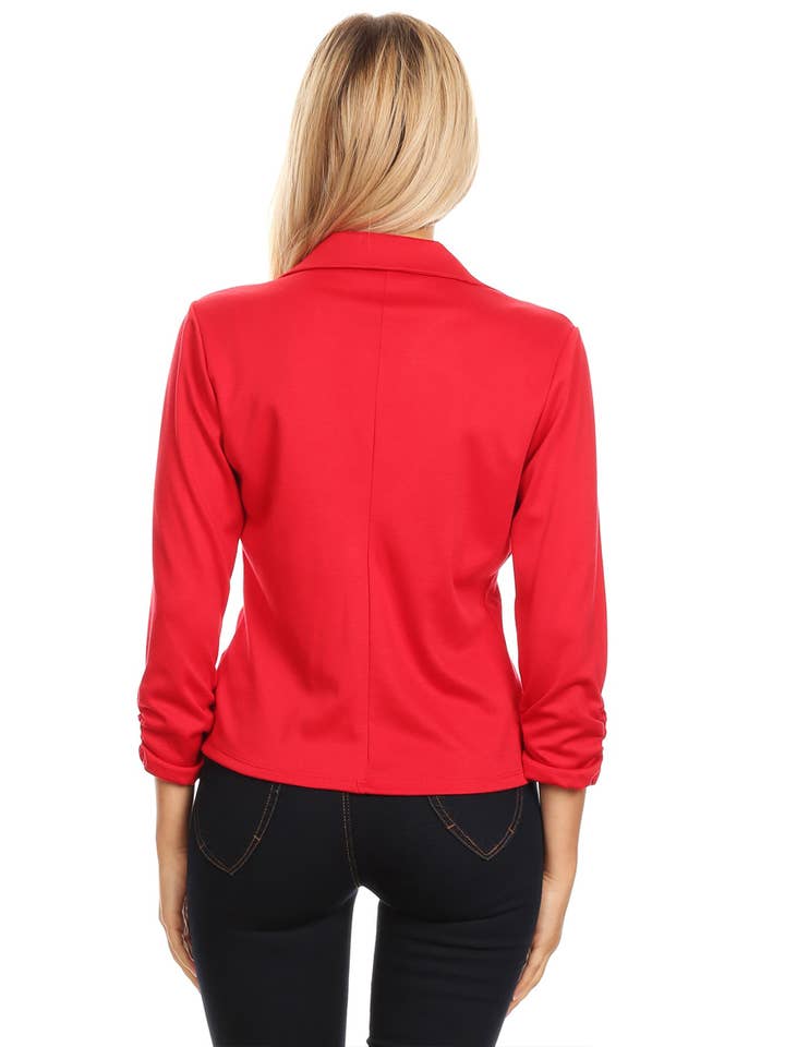 MOA COLLECTION - Venta al por mayor Blazer - Mujer - Blazer largo hasta la cintura con cierre de un botón para mujer (paquete abierto)43