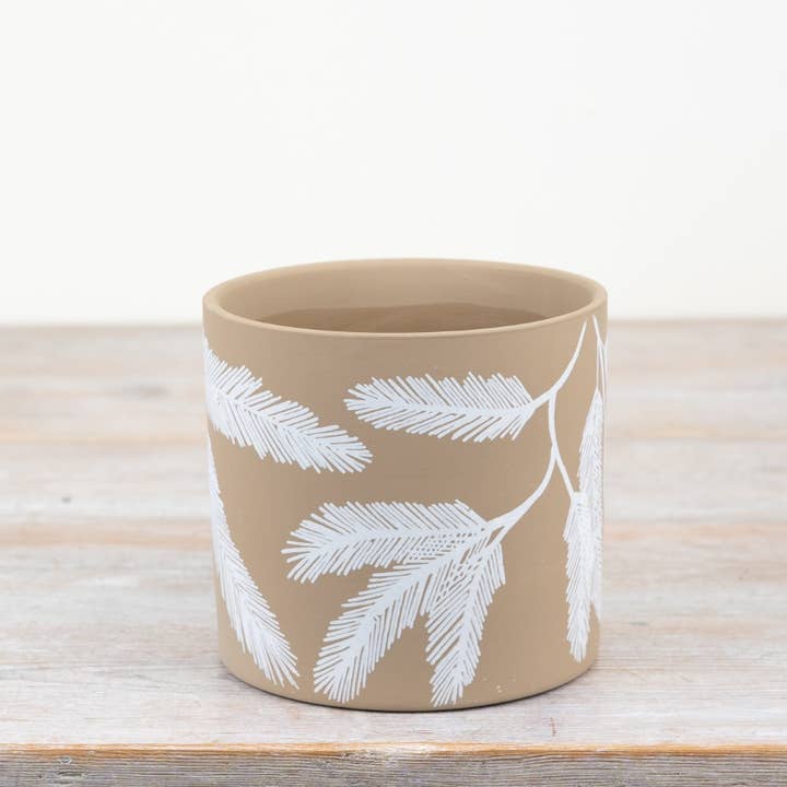 Leaf Terracotta Planter, 13.5cm for wholesale by Gainsborough Giftware x Portland Living