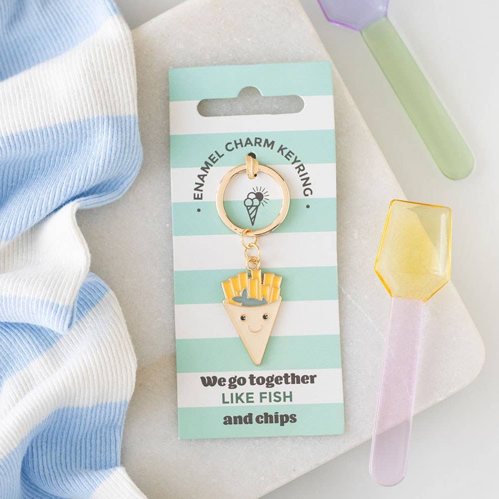Something Different Wholesale - Wholesale Keychain - Women's - Fish and Chips Keyring