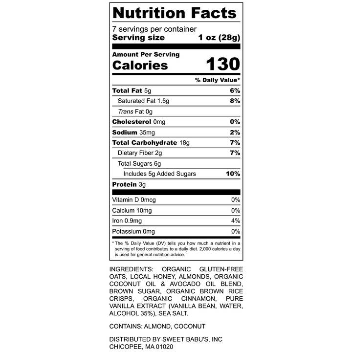 Sweet Babu’s - Wholesale Granola - Honey Nut Granola1