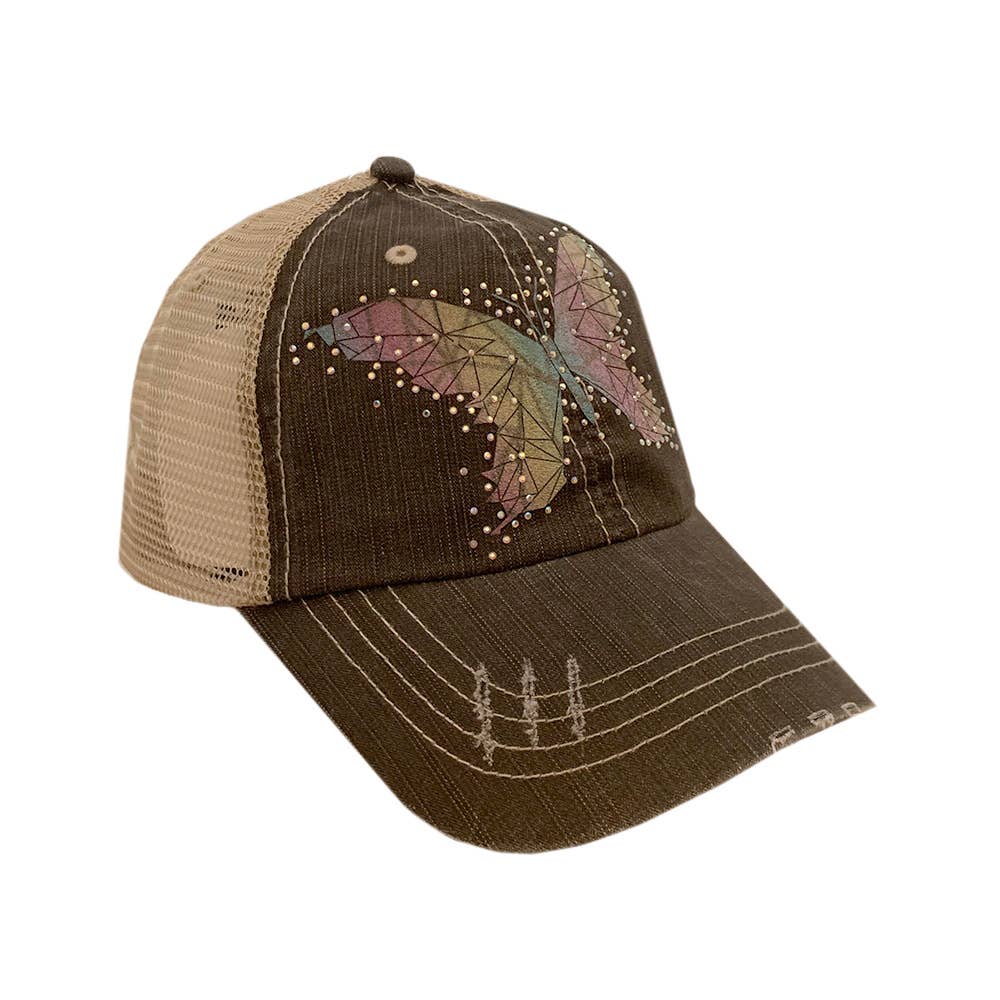 The Alabama Girl – wholesale Trucker hat – Women’s – Shimmer Butterfly Mesh Trucker Hat
