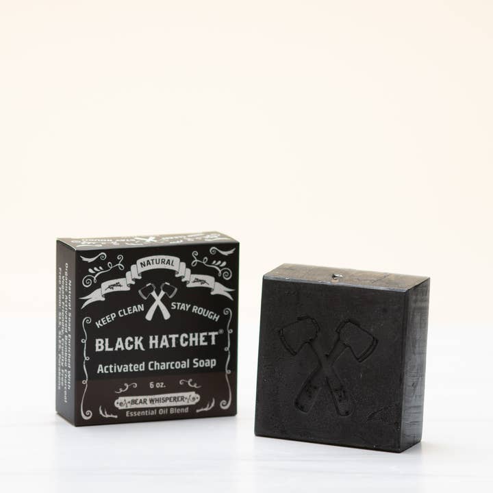 Latika Beauty - Wholesale Bar Soap - Men's - ❄️Stocking stuffer ⚫ Charcoal Soap - Bear - Gift for Men