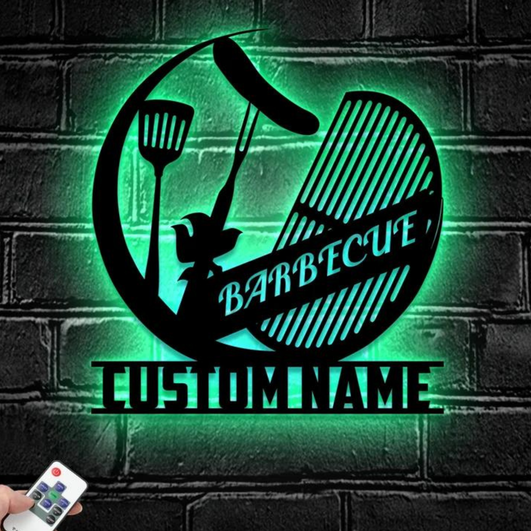 Glow Neon - Venta al por mayor Letrero de neón - Letrero de metal con nombre personalizado para restaurante de barbacoa, decoración de letrero1