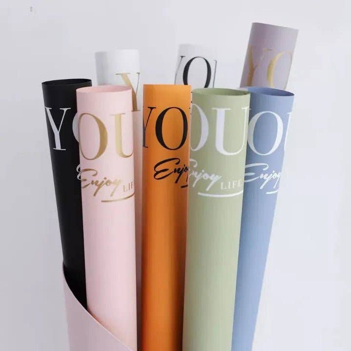 Elegant Design Supply – wholesale Wrapping paper roll – Everyday I love you Waterproof Flower Wrapping Paper (20 sheets/bag)9