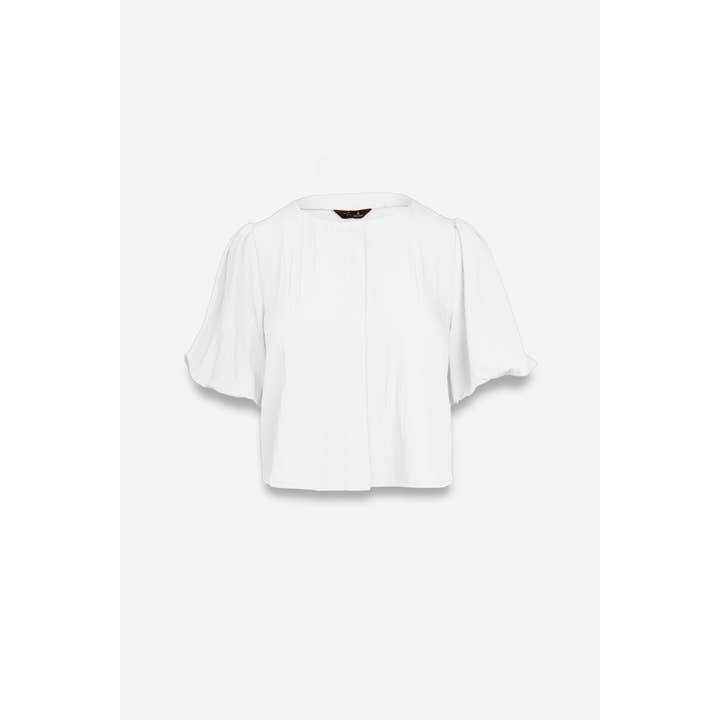 Naked Zebra - Wholesale Blouse - Women's - Puff Sleeve Button Up Blouse4