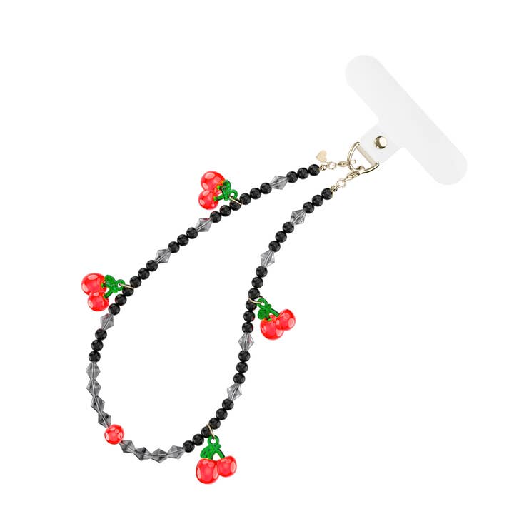 Phone Charm Wristlet- Black Cherry for wholesale by VELVET CAVIAR