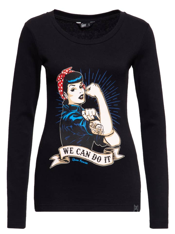 Chemise à manches longues « We can do it » pour la vente par KING KEROSIN