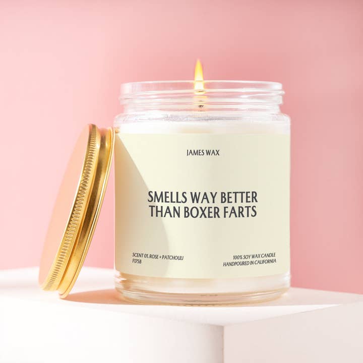 James Wax - Wholesale Jar/Filled Candle - Boxer Gift Better Than Boxer Farts Candle Boxer Fan F175B