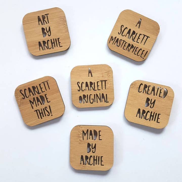 Kid's Artwork Display Magnets set of 6 for wholesale by Little Birdy Finds