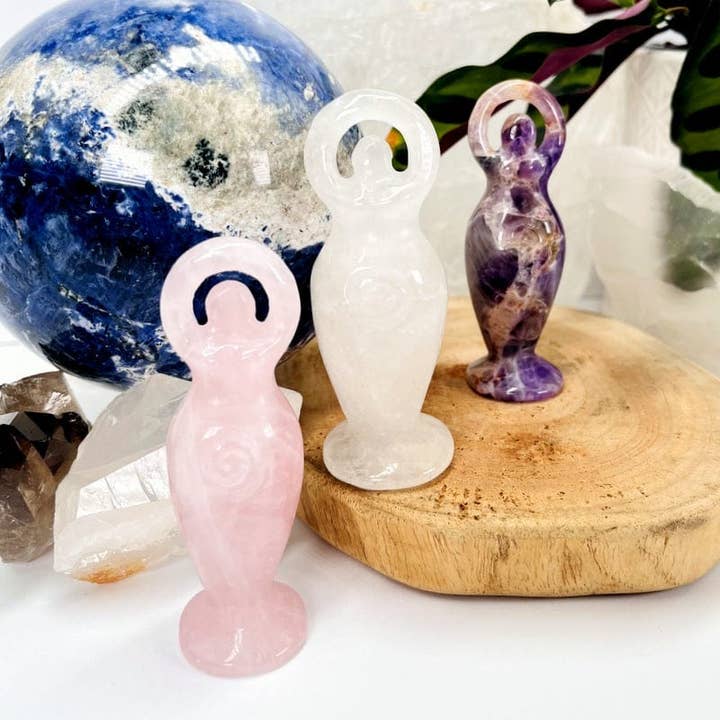 Rock Paradise - Wholesale Spiritual Stone/Crystal - Crystal Gemstone Earth Goddess Stand - You Choose Stone
