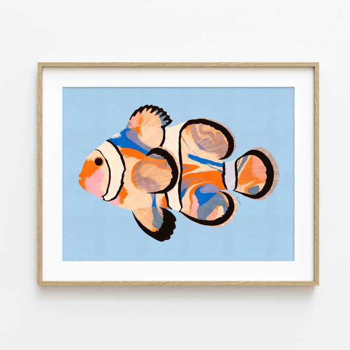 Kunsttryk "Klovnfisk" (farveversion) for engroshandel hos El buen limón