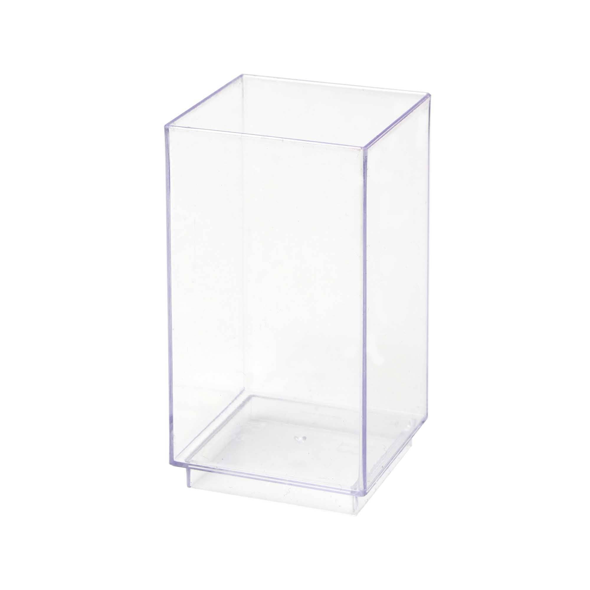 Portofino International Trading, USA - Wholesale Disposable Cup - Plastic Tall Square Dessert Cup - Pack of 120