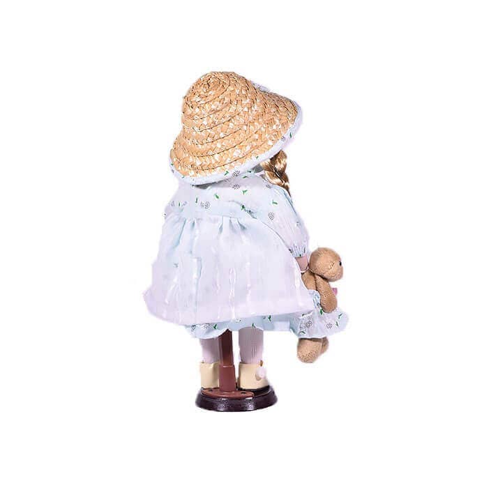 giftland - Wholesale Decorative Figurine - Porcelain Traditional Doll Girl with Wooden Stand 30.5cm1