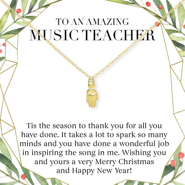 Christmas Gift for Music Teacher Necklace, Multiple Styles for wholesale by Dear Ava