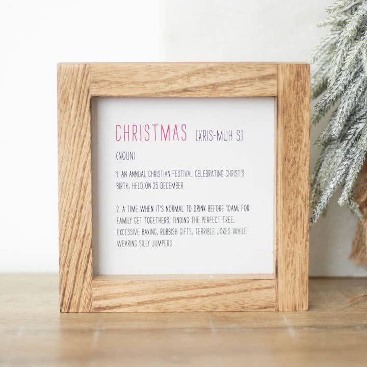 Christmas Definition Wooden Sign for wholesale by Something Different Wholesale
