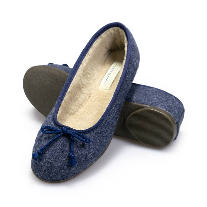 HAIKON HADA - Wholesale Slippers - Women's - Marine felt ballerinas. Recycled house slippers.4