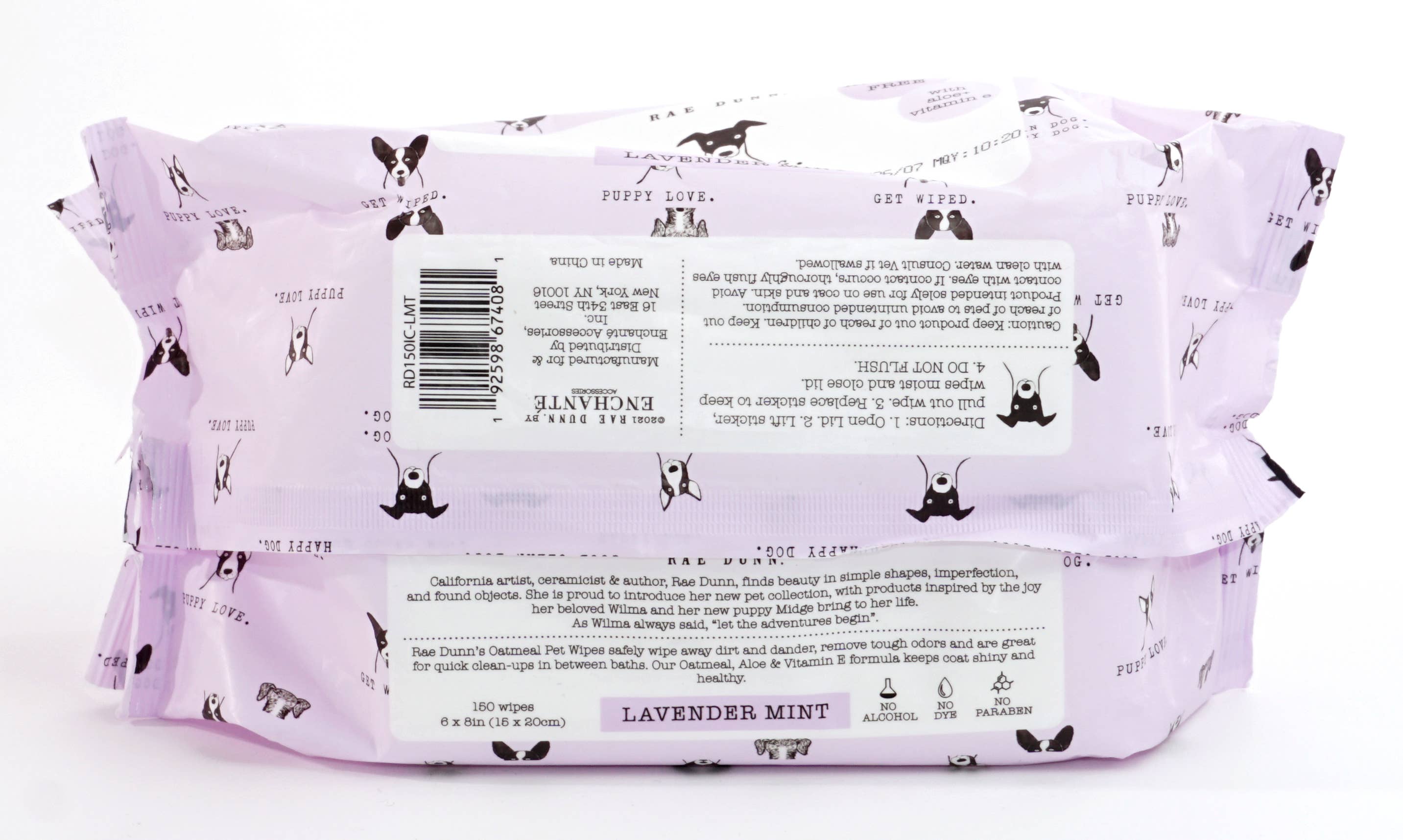 Precious Tails - Vente Produit de toilettage – chien - Lingettes pour animaux de compagnie Rae Dunn Icones - 150 ct1