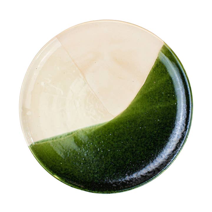 Tri-Color Artisan Dinner Plates for wholesale by The Moro Company