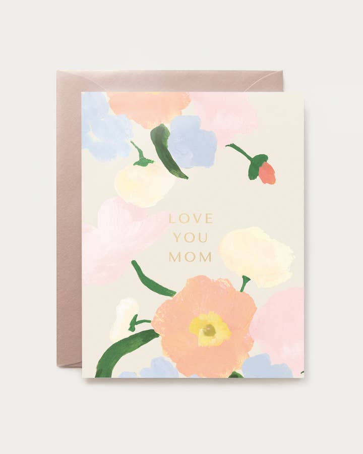 Love You Mom Florals Card for wholesale by Our Heiday