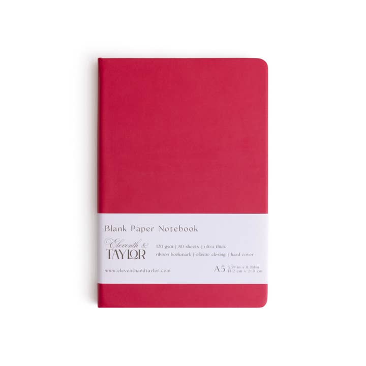 Eleventh and Taylor - Wholesale Journal/Diary - 160 Page A5 Blank Journals: 120 GSM Thick Blank Card Stock12