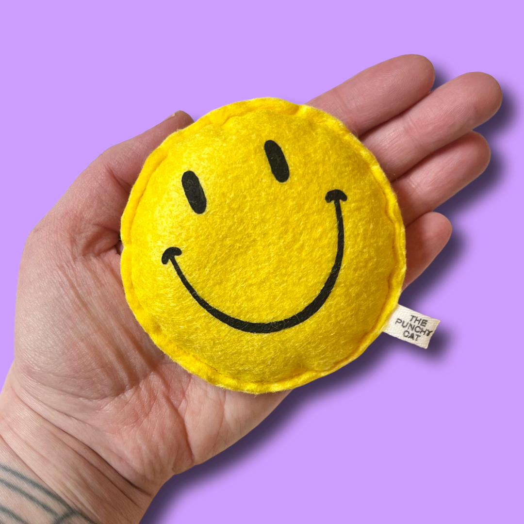 The Punchy Cat - Wholesale Pet Toy - Cat - Catnip Smiley Face2